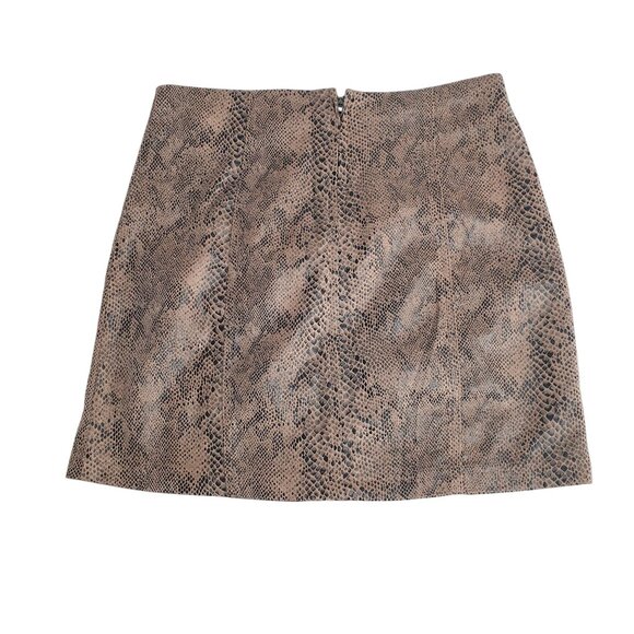 Le Lis Collection Women Snake Print Mini Skirt Back Zipper Size S Stretch - Picture 4 of 5